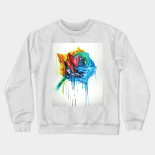 Rainbow Rose Crewneck Sweatshirt